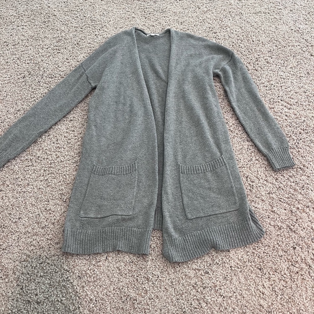 Abound Long Sleeve Open Front Cardigan Sweater in Gray New